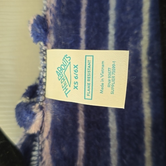 THEREABOUTS BLUE STRIPED TODDLER BOYS OR GIRLS HOODED ROBE SIZE XS 6/6X - Picture 3 of 12